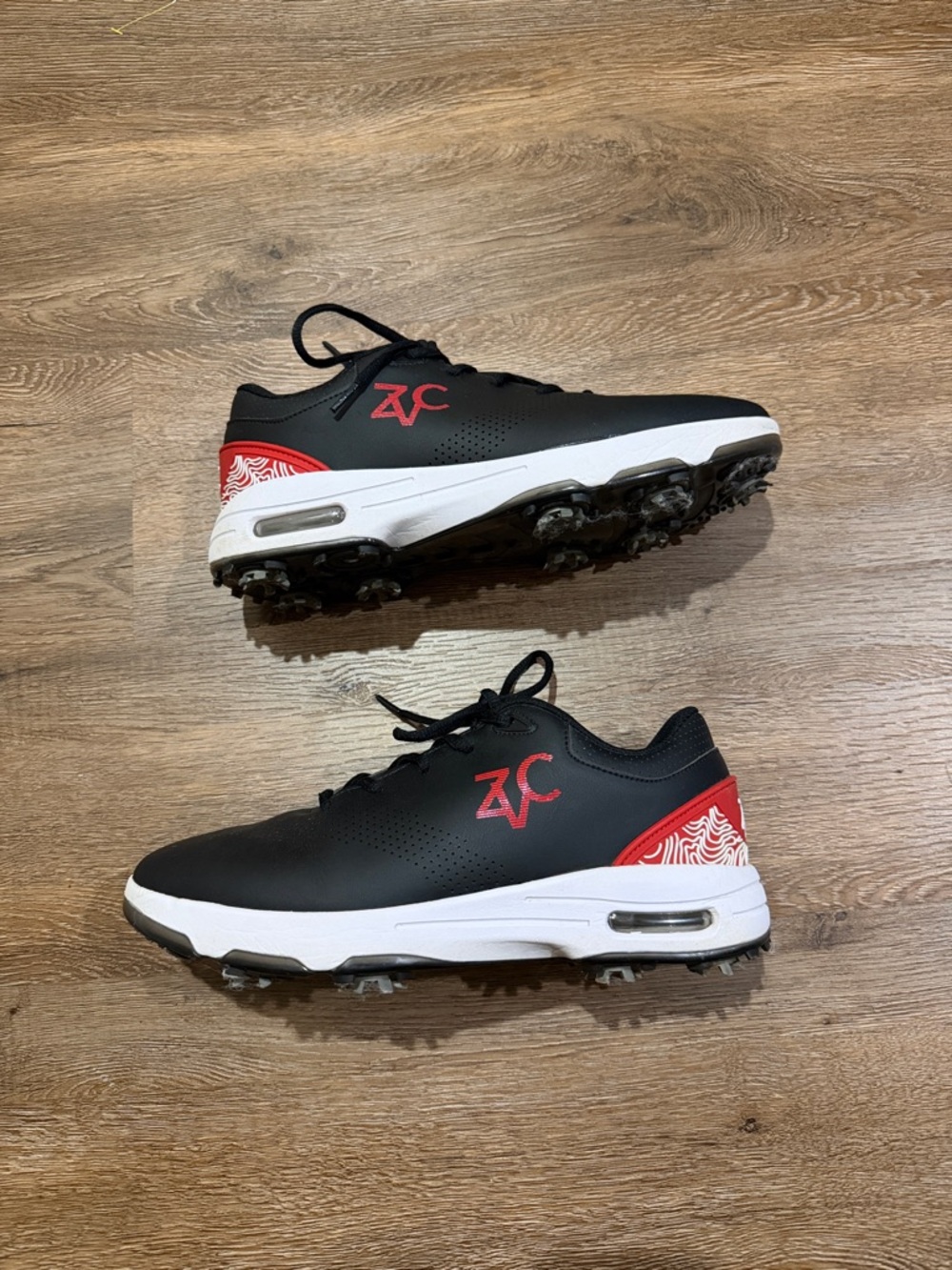 ZVC Men's Black Non-Slip Water Resistant Men’s Golf Shoes